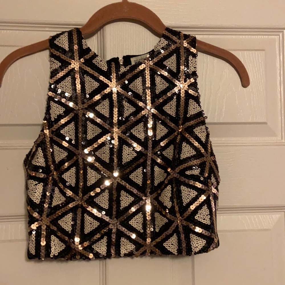 Sequin Crop Top